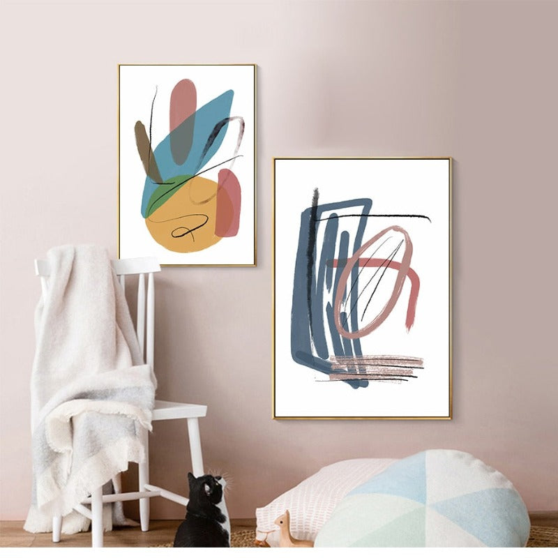 Pinselstriche - Leinwand Wandkunst Gemälde