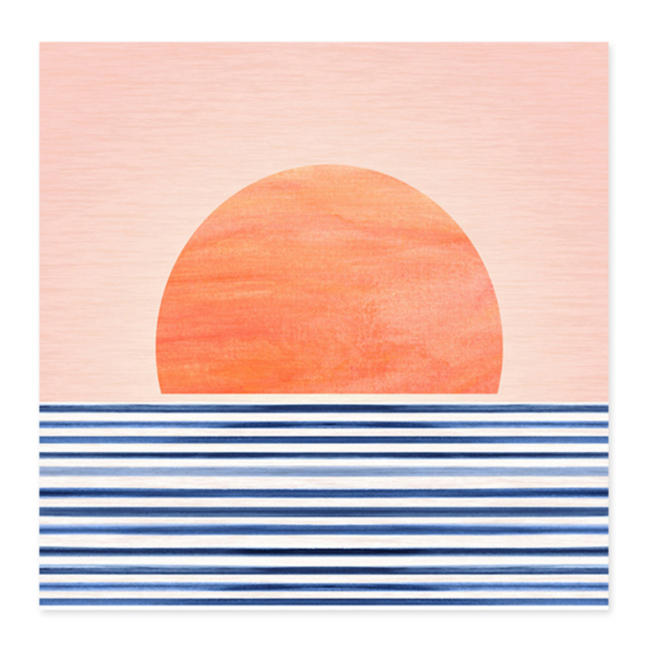 Sonnenaufgang vom Meer - Leinwandbild