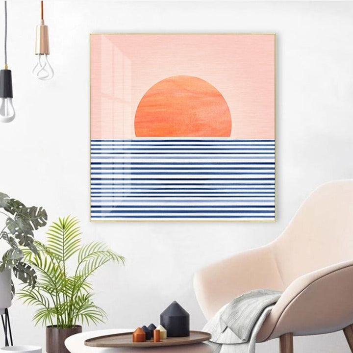 Sonnenaufgang vom Meer - Leinwandbild