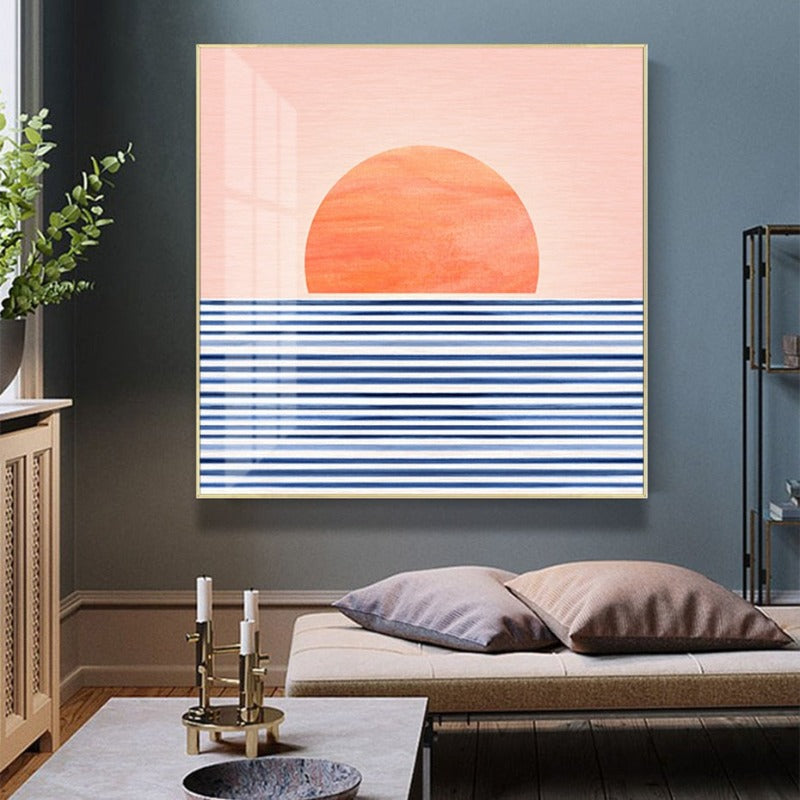 Sonnenaufgang vom Meer - Leinwandbild