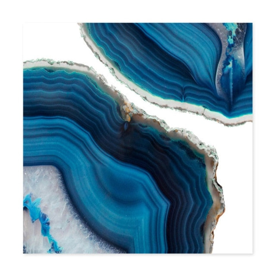 Blaue Marmor-Trend - Leinwand Wandkunstgemälde