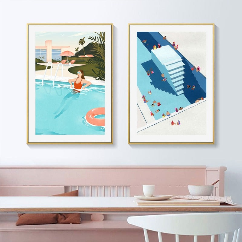 Wandbilder für sommerliche Schwimmpartys – Leinwandbilder