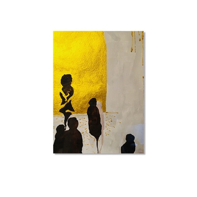 Schatten in der Stadt – Leinwandbild