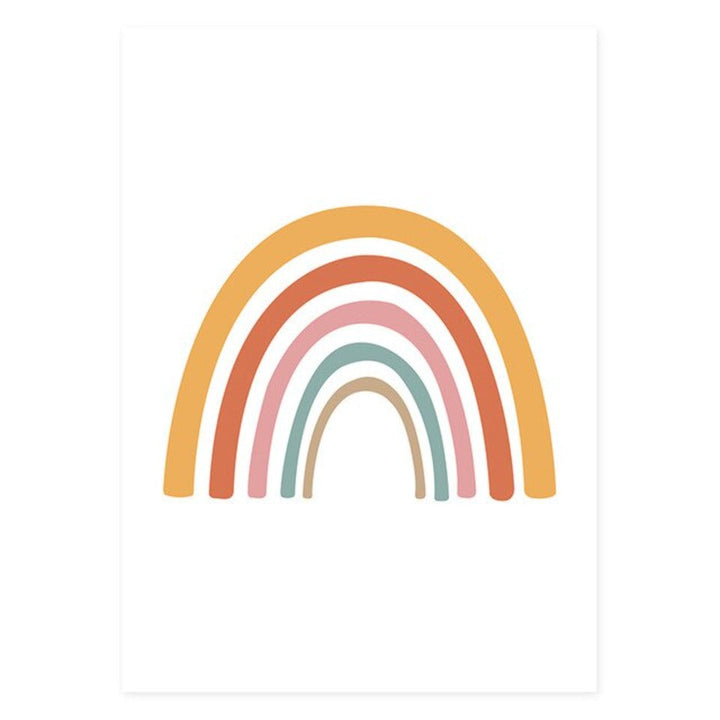 Regenbogen-Alphabet-Wandbild fürs Kinderzimmer – Leinwandbild