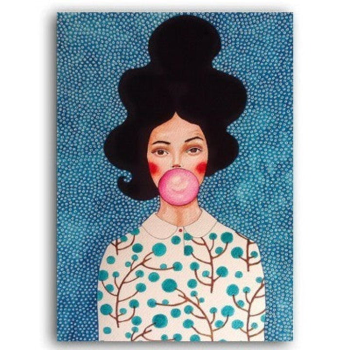 Fashion Flower Girl - Leinwand Wandkunst Malerei