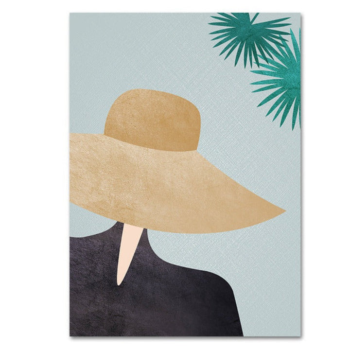 Moderne Trendy Figuren Poster - Leinwand Wandkunst Malerei
