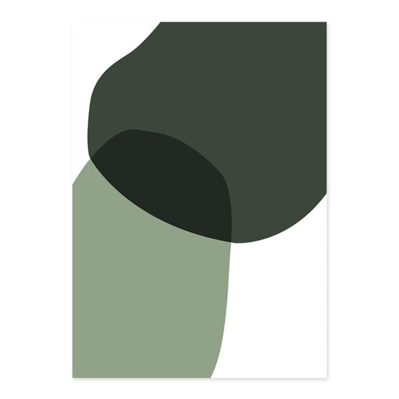 Geometrisches Grünes Farbblock - Canvas Wandkunstmalerei