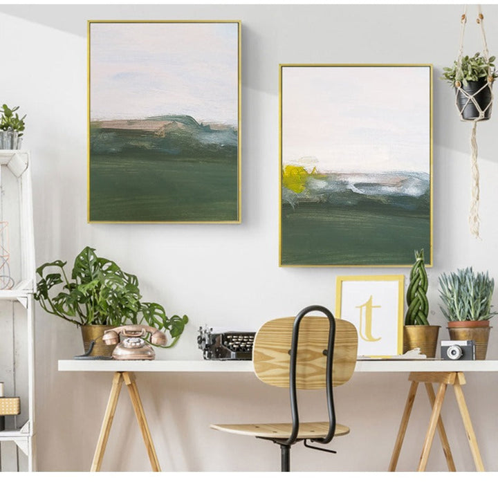 Grüne Druckölkunst - Leinwand Wandkunst Gemälde