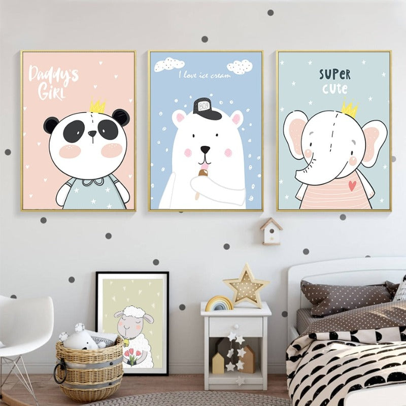Baby Dschungel-Safari - Leinwand Wandkunst Malerei