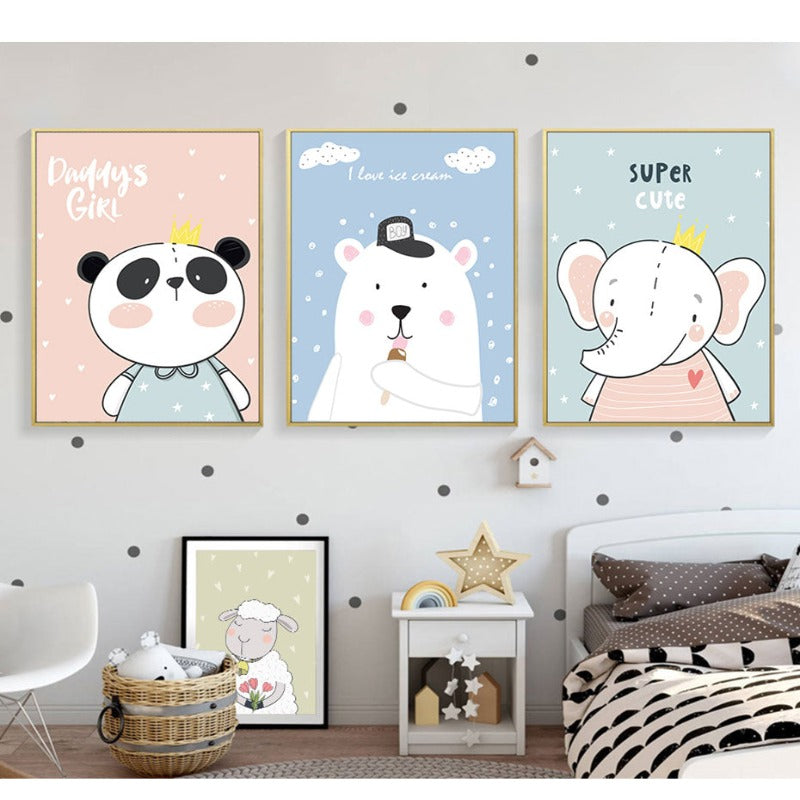 Baby Dschungel-Safari - Leinwand Wandkunst Malerei