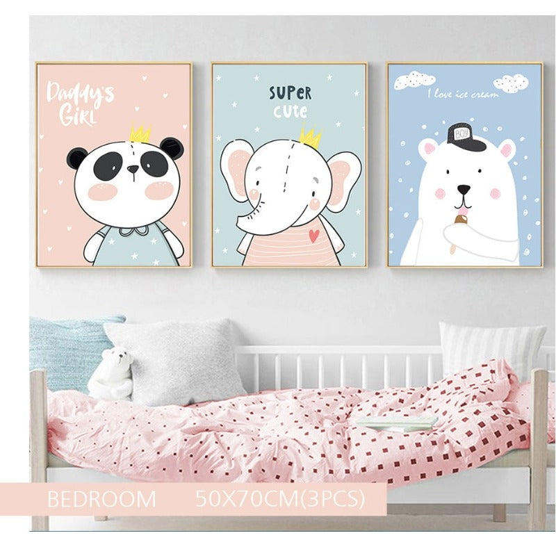 Baby Dschungel-Safari - Leinwand Wandkunst Malerei