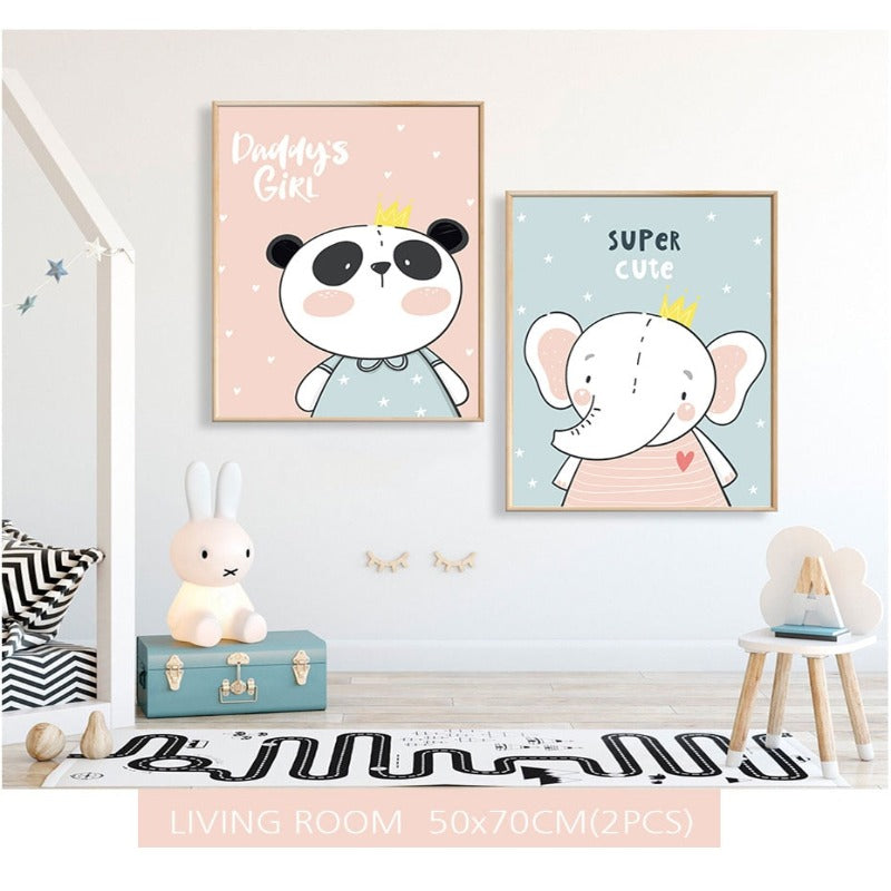 Baby Dschungel-Safari - Leinwand Wandkunst Malerei