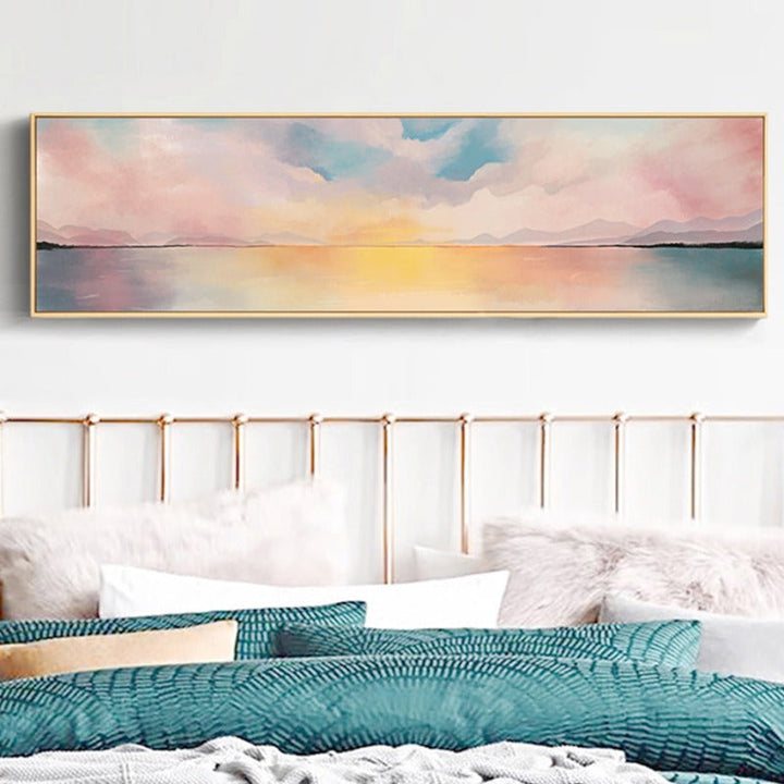 Panoramische Landschaftsszene Abstrakt - Leinwand Wandkunst Gemälde