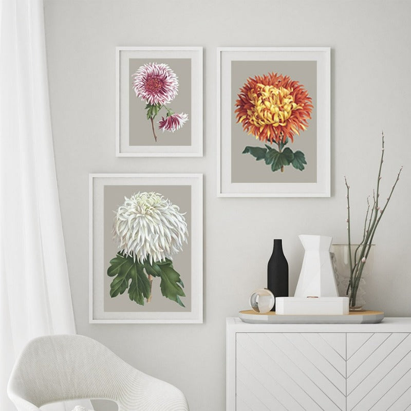 Schönes Chrysanthemen-Blumenbild – Leinwandbild
