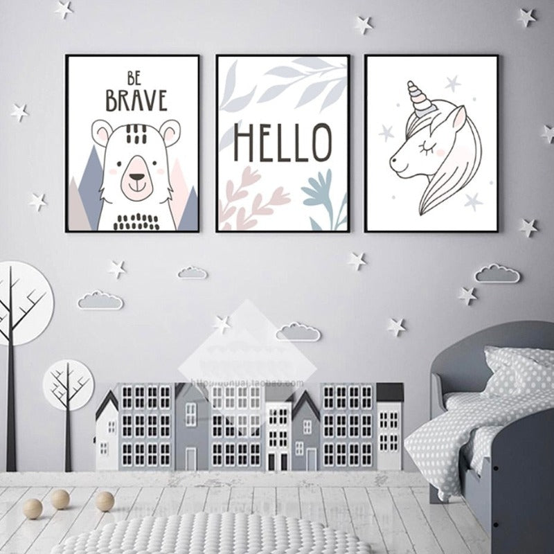 Sei mutig, Kiddo - Canvas Wandkunst Gemälde