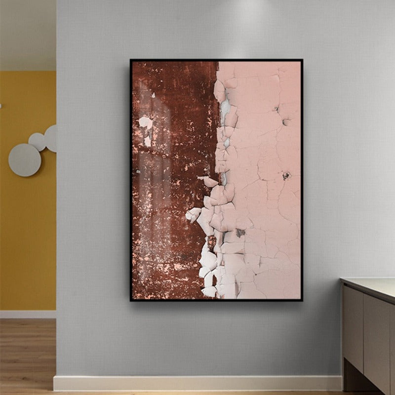 Abstract Rostige Pink Drucke - Leinwand Wandkunst Gemälde