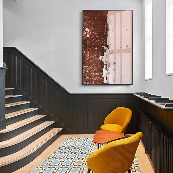 Abstract Rostige Pink Drucke - Leinwand Wandkunst Gemälde