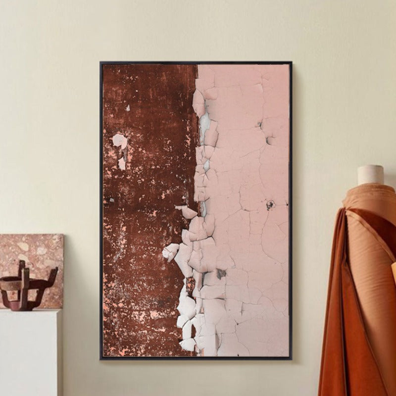 Abstract Rostige Pink Drucke - Leinwand Wandkunst Gemälde