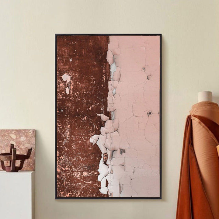 Abstract Rostige Pink Drucke - Leinwand Wandkunst Gemälde