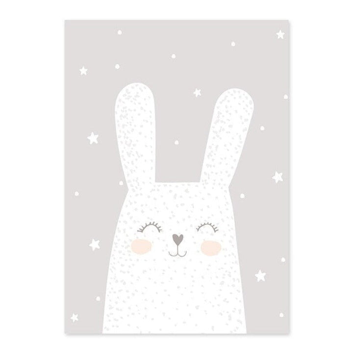 Dreaming Bunny - Leinwand Wandkunst Malerei