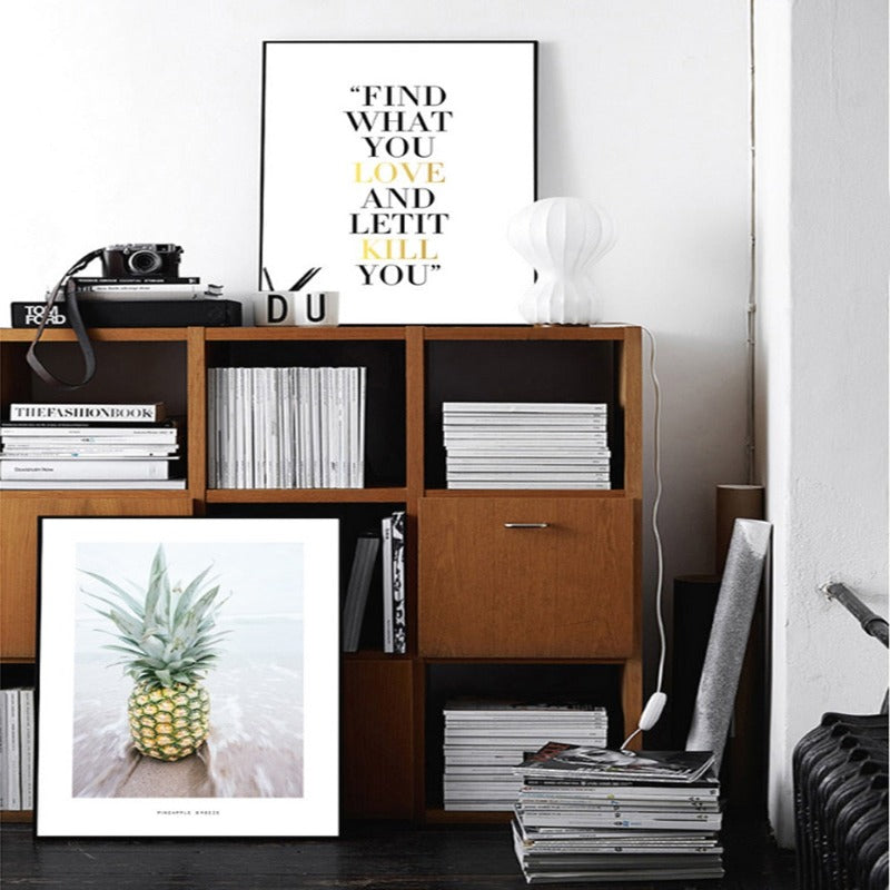 Pineapple Seascape - Leinwand Wandkunst Gemälde