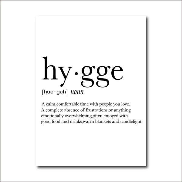 Hygge Lagom Definition Minimalist Nordische Wandkunst Schwarz Weiß Feine Kunst Leinwanddrucke Schwedische Dänische Norwegische Lebensstil Zitate Poster Für modernes Zuhause Büro