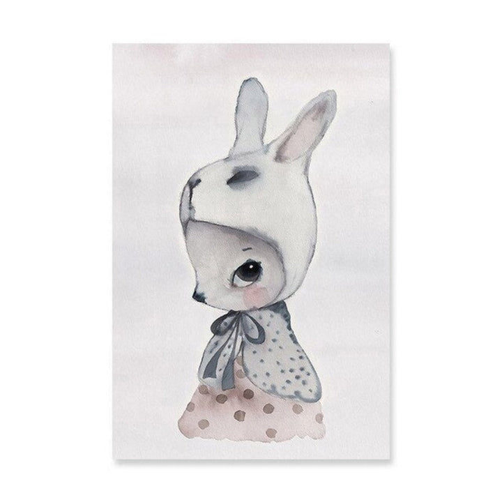 Aquarell-Cartoon – Leinwandbild