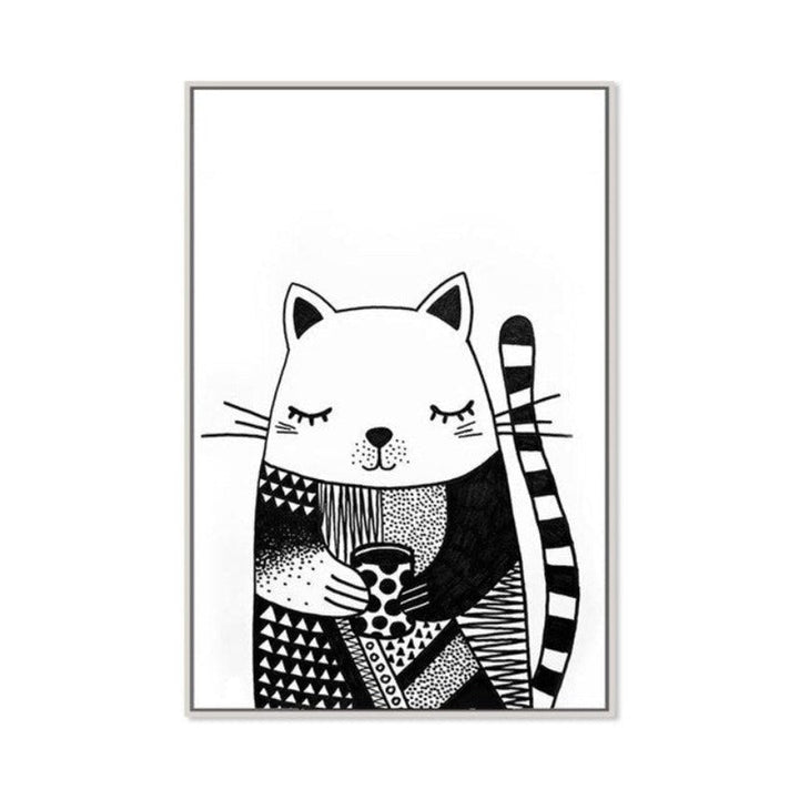 Waldbär, Fuchs, Katze – Leinwandbild
