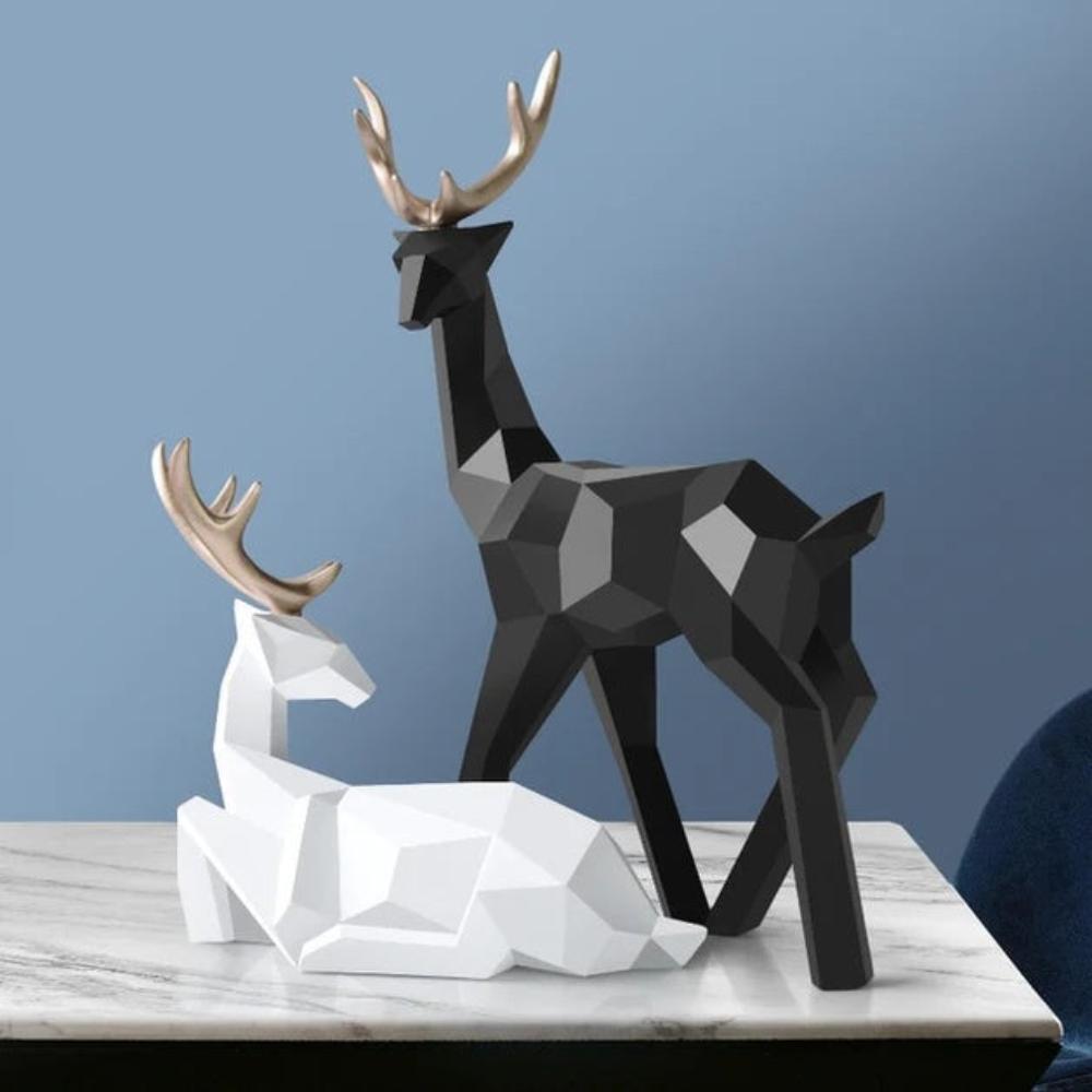 Geometrischer Hirsch Anzeige Figurine | Karnz