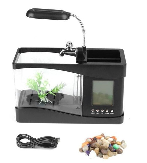 LCD-Uhr Mini Fischtank Aquarium | Karnz