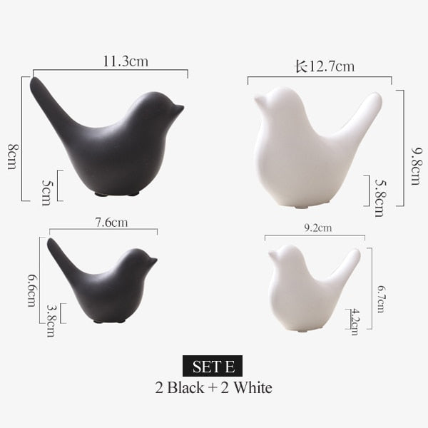 Nordic Creative Keramische Vogelfiguren