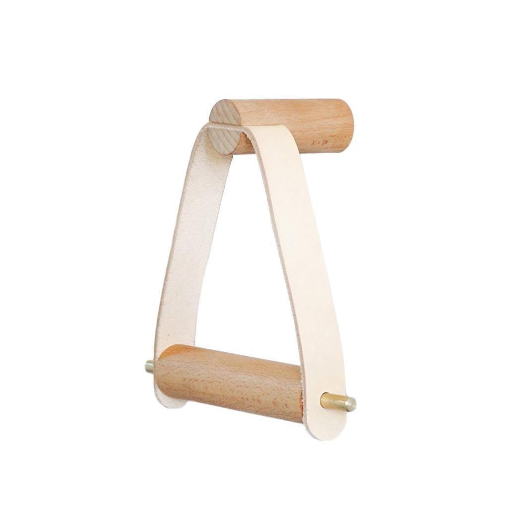 Hochwertiger Toilettenpapierhalter | Eiche & Kunstleder | Minimalistisches Badezimmerdesign
