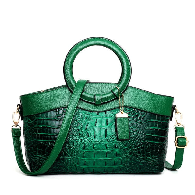 Krokodilledertasche – mit handgefertigten Details