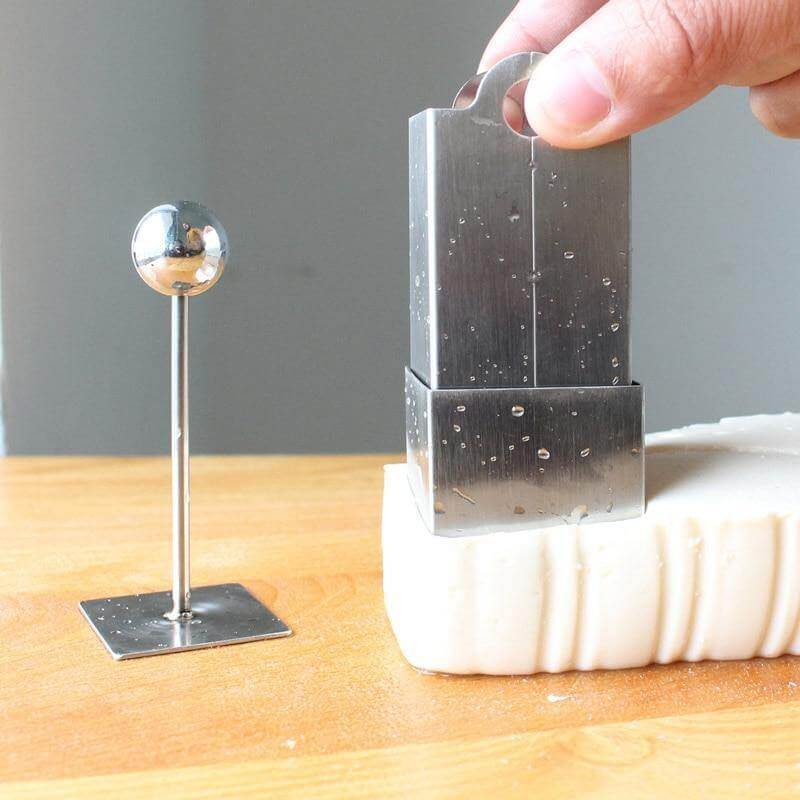 Handlicher quadratischer manueller Tofu-Käse-Schneider