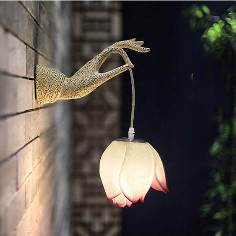Moderne kreative chinesische Lotus-Wandleuchte | Karnz