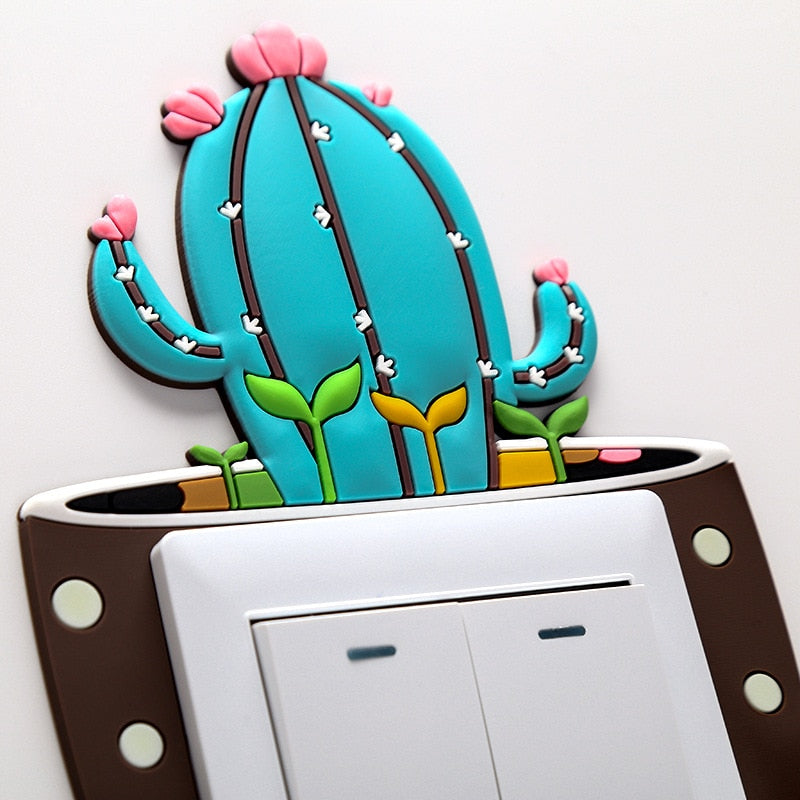 Luminous Cactus Socket Cover Sticker | Karnz