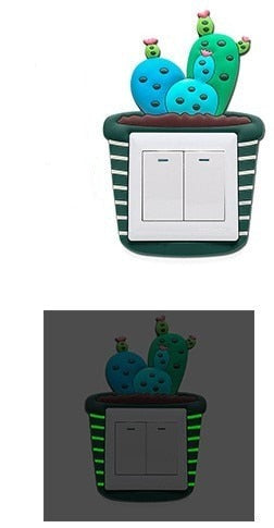 Luminous Cactus Socket Cover Sticker | Karnz