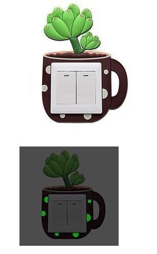 Luminous Cactus Socket Cover Sticker | Karnz