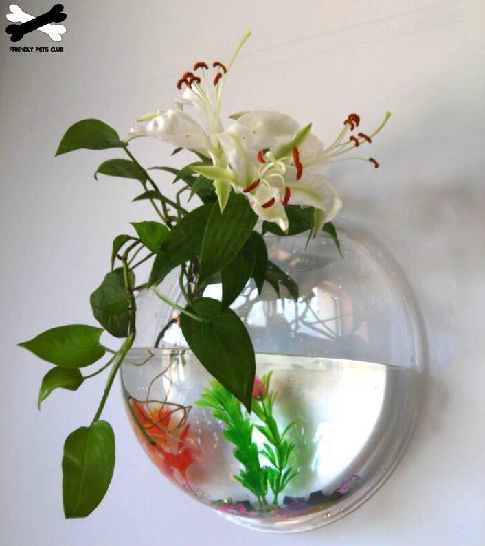 Wandmontierter Transparenter Fischtank Karnzumenvasen | Karnz