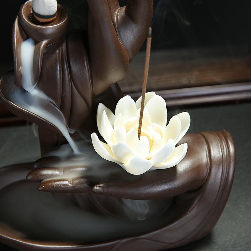 Buddha Hand Rückfluss Räuchergefäß | Karnz