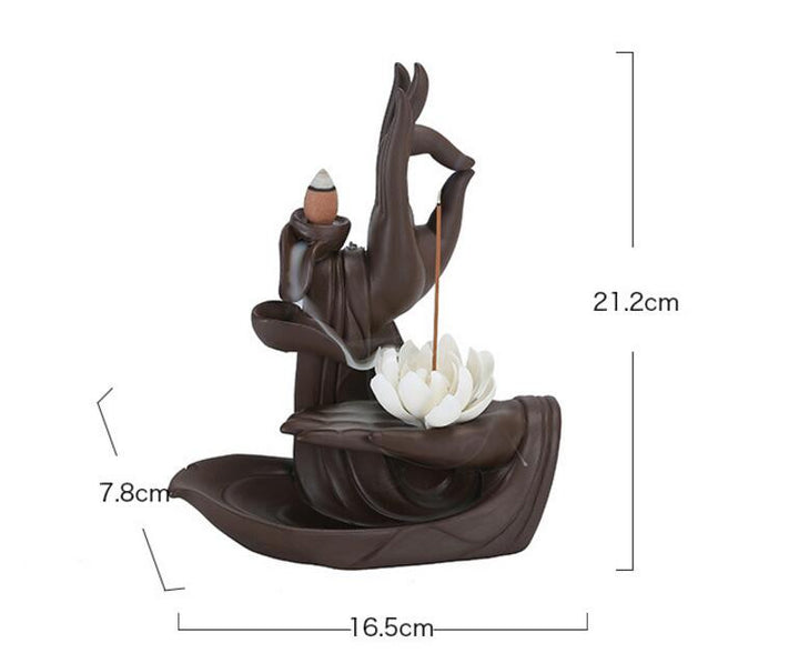 Buddha Hand Rückfluss Räuchergefäß | Karnz