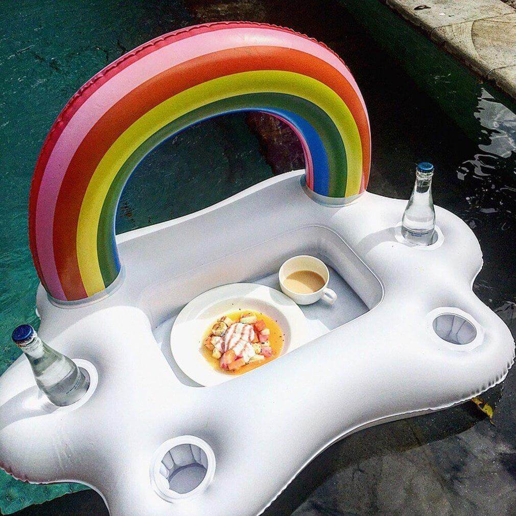 Regenbogen Wolke Aufblasbarer Becherhalter Partyeimer | Karnz
