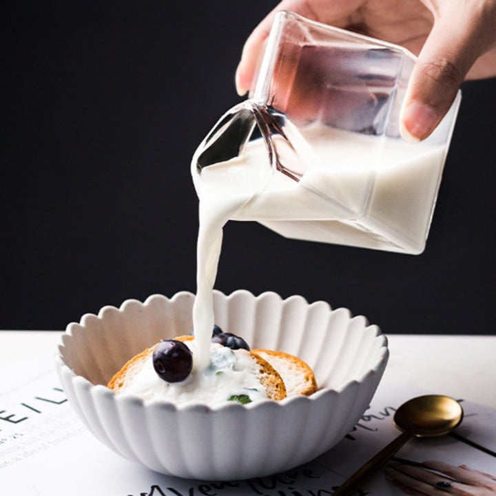 Glas Milchkarton Krug – 350ml Modern Borosilikat Kanne | Karnz