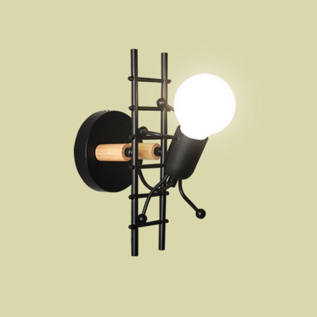 Mini Man Robot Kunst Wandlampe