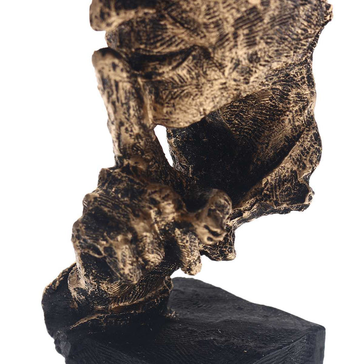 Abstrakte Goldskulptur "NordicLine" – Moderne skandinavische Dekoration | Karnz