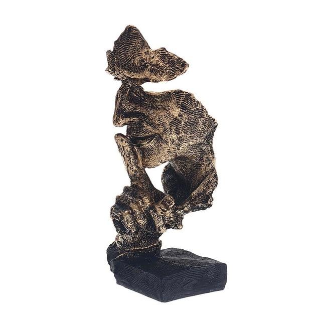 Abstrakte Goldskulptur "NordicLine" – Moderne skandinavische Dekoration | Karnz