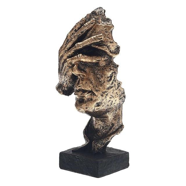 Abstrakte Goldskulptur "NordicLine" – Moderne skandinavische Dekoration | Karnz