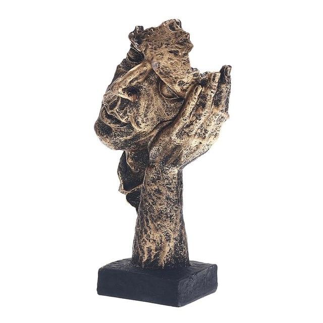 Abstrakte Goldskulptur "NordicLine" – Moderne skandinavische Dekoration | Karnz
