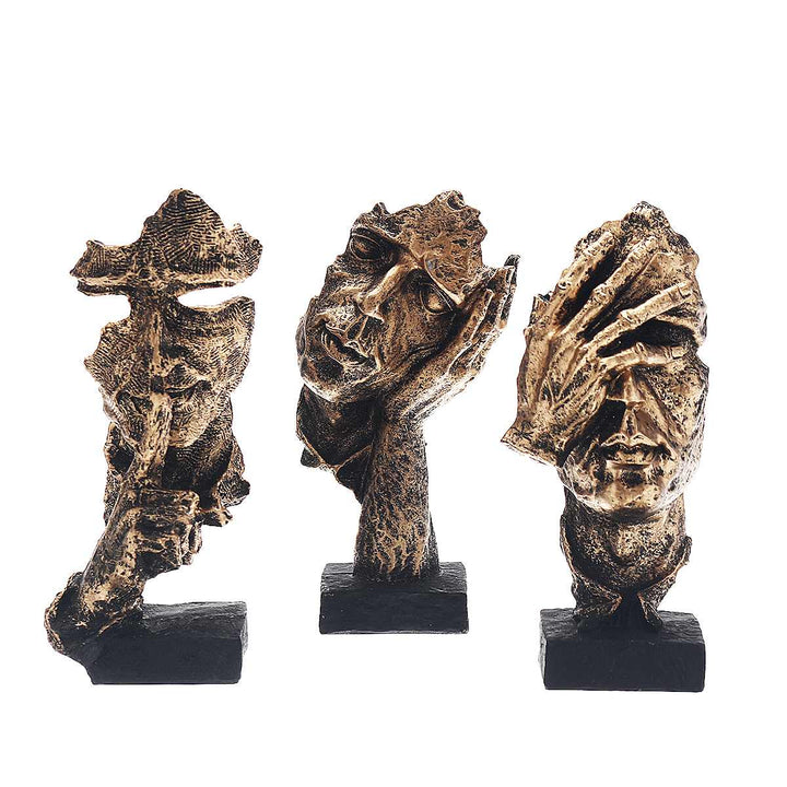 Abstrakte Goldskulptur "NordicLine" – Moderne skandinavische Dekoration | Karnz