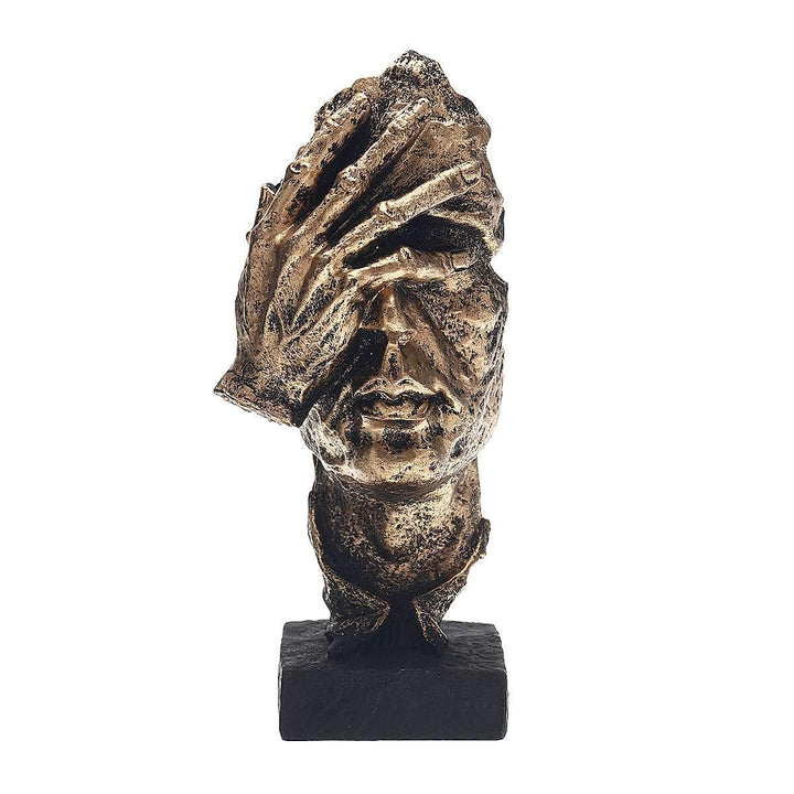 Abstrakte Goldskulptur "NordicLine" – Moderne skandinavische Dekoration | Karnz